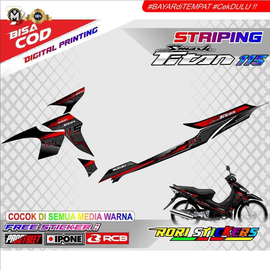 STRIPING VARIASI SUZUKI SMASH TITAN 115  / STICKER LIST VARIASI SUZUKI SMASH TITAN 115