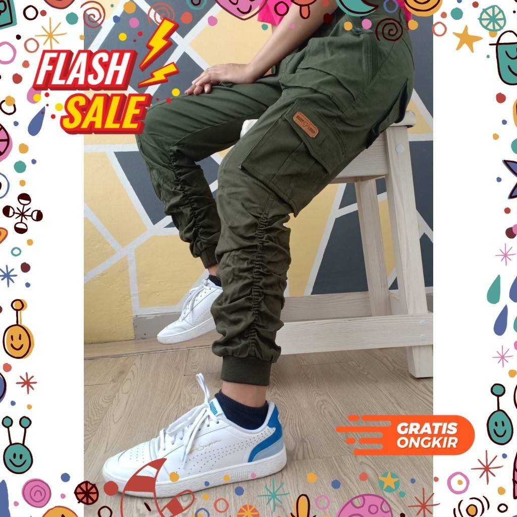 MEGASALE / celana jogger cargo outfit wanita/celana jogger wanita/celana olahraga