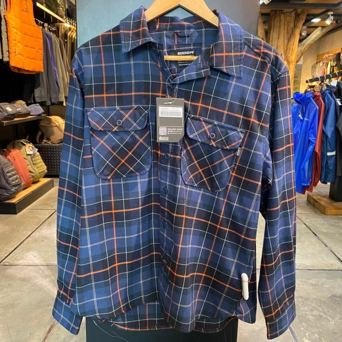 EIGER KEMEJA PRIA LENGAN PANJANG FLANEL STRAIGHTWAY LS FLANNEL SHIRT - NAVY