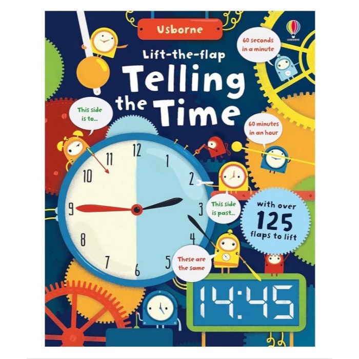 Usborne  Book Telling the time lifr the Flaps buku  edukasi