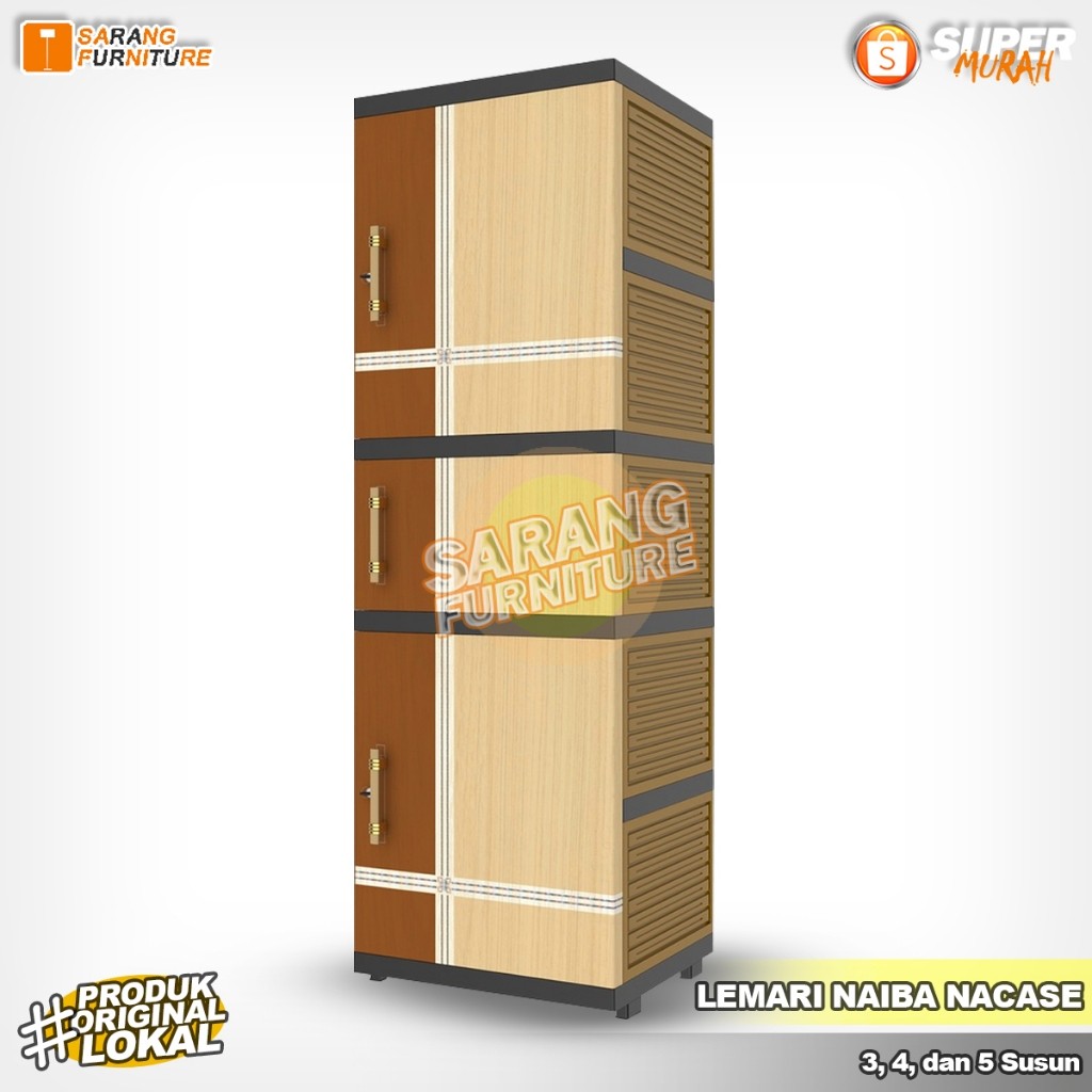 OO87 Lemari Plastik Naiba Lemari Nacase Naiba Lemari Pakaian Plastik Naiba Lemari 5 Susun
