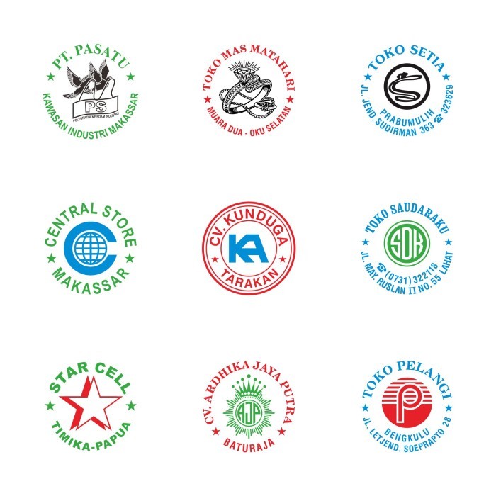 

Stempel 2 Warna otomatis ukuran BESAR