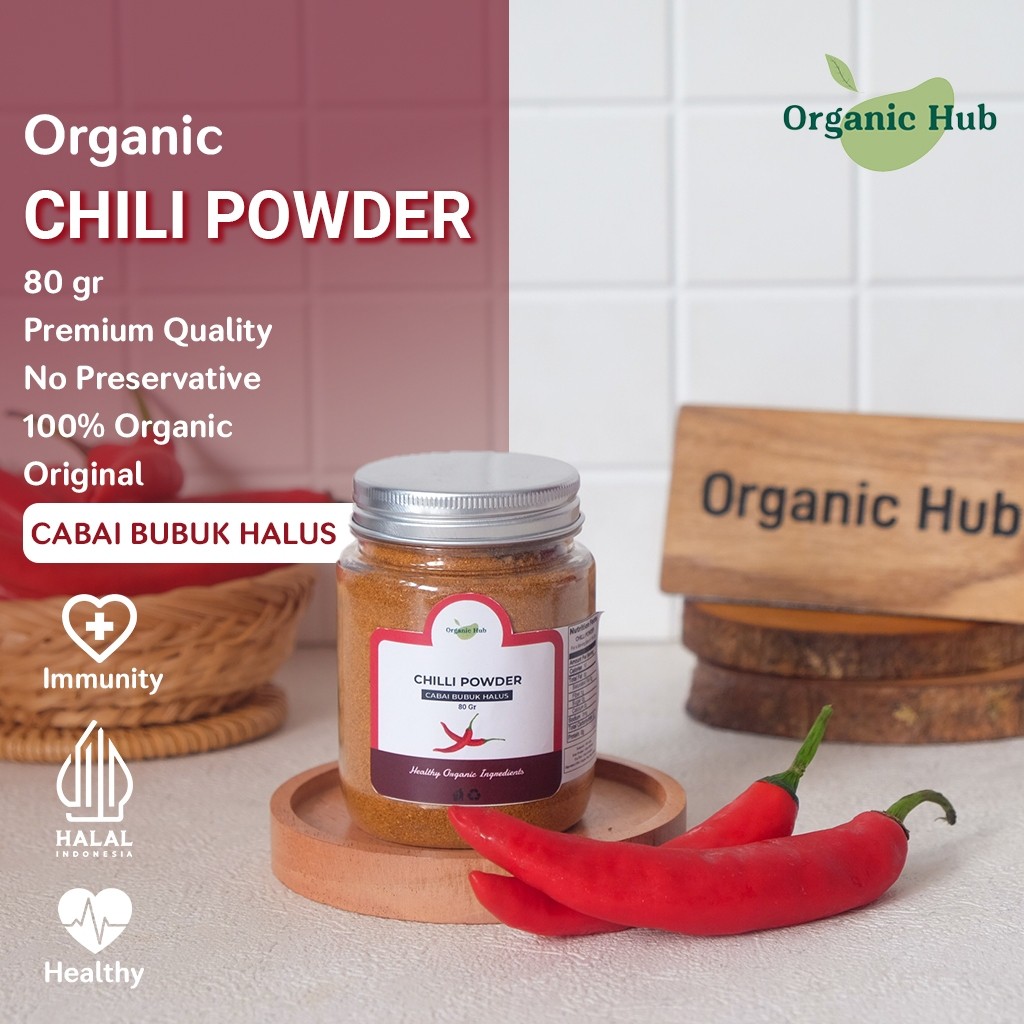 

Organic Hub Cabai Bubuk Spices Chili Powder Quality Premium 80 gr