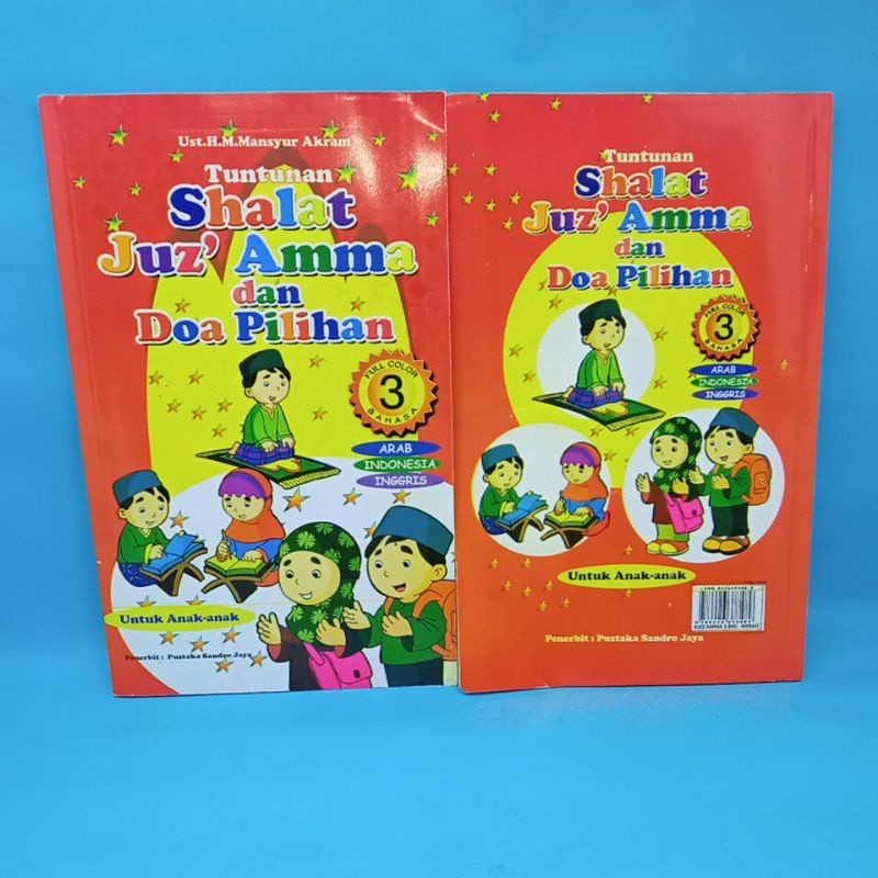 Buku Tuntunan Shalat Juz Amma Dan Doa Pilihan 3 Bahasa Full Color sandro