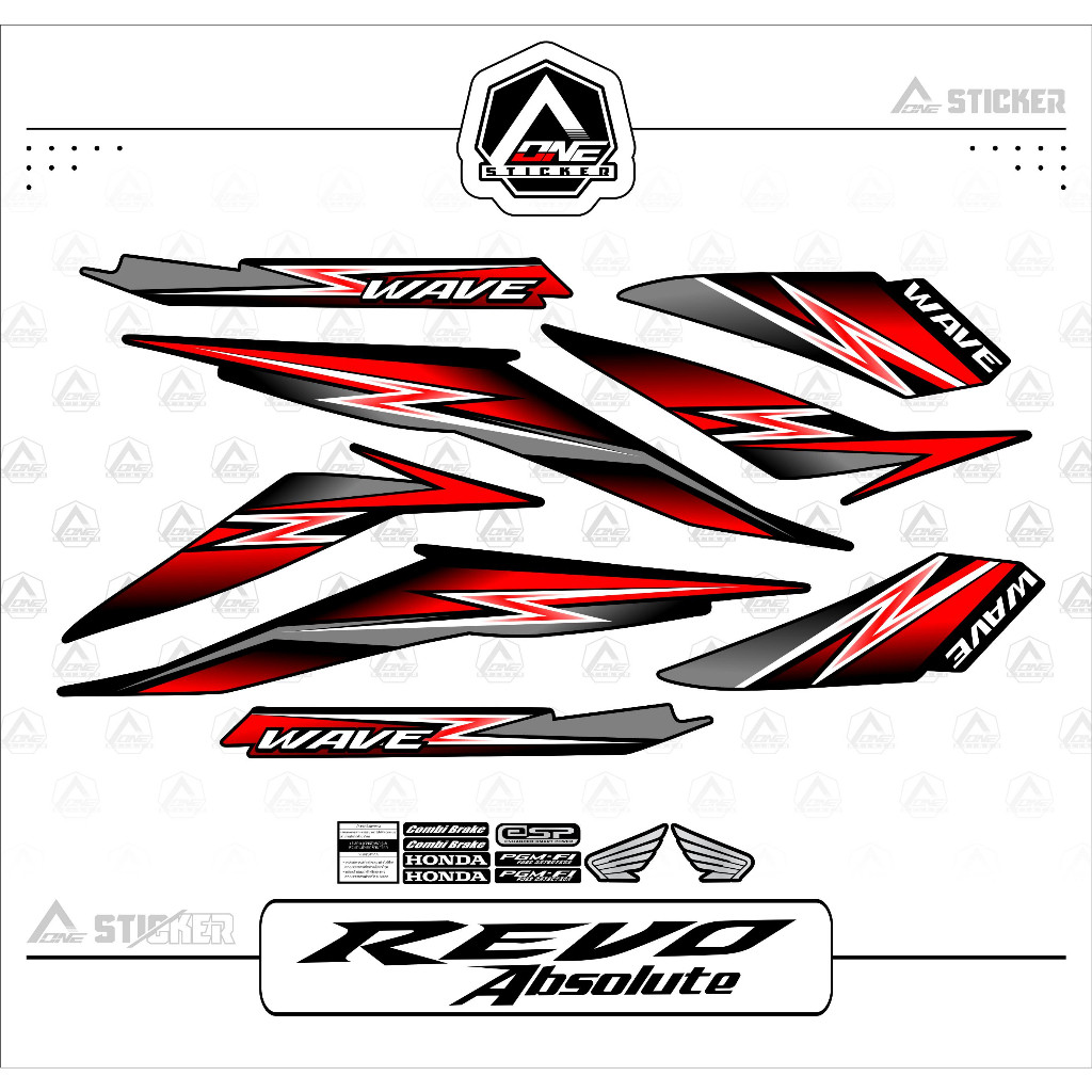 STRIPING WAVE / REVO ABSOLUT  / STIKER WAVE / REVO ABSOLUT / WAVE 110 / STRIPING REVO 110 / STICKER 