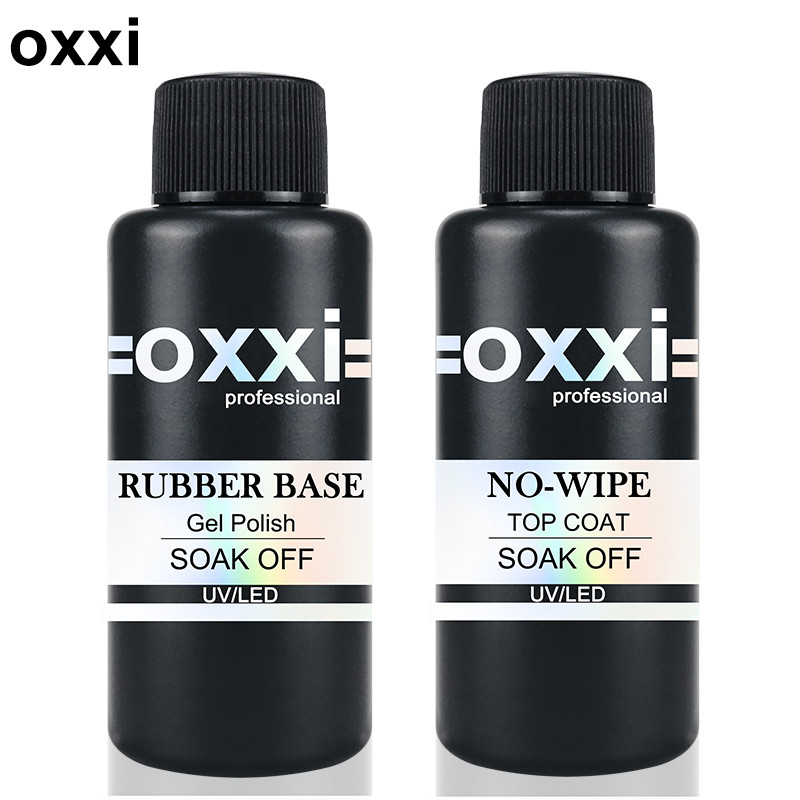 

OXXI 50ml Large Capacity Rubber Base Gel Semi-permanent No Wipe Top for Gel Polish Manicure Thick uv led Nails Base Coat Gellac