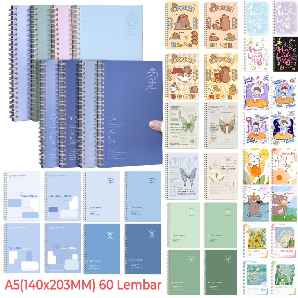 

MW066 Buku Notes A5 Isi 4 Spiral Notes Buku Tulis Catatan Anak Diary Sekolah Kuliah Jurnal Notebook