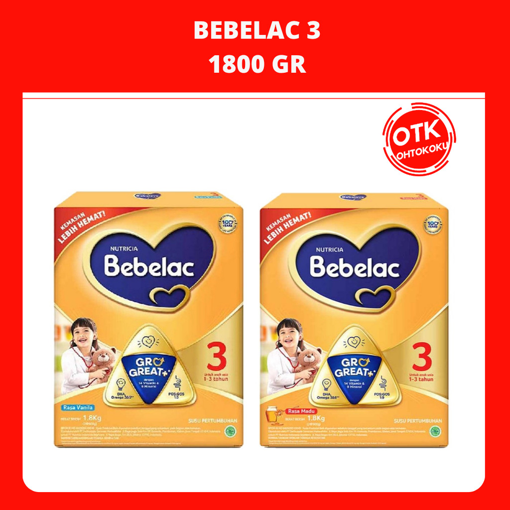 

Bebelac 3 Susu Pertumbuhan Bubuk Anak 1-3 Tahun 1800 gr