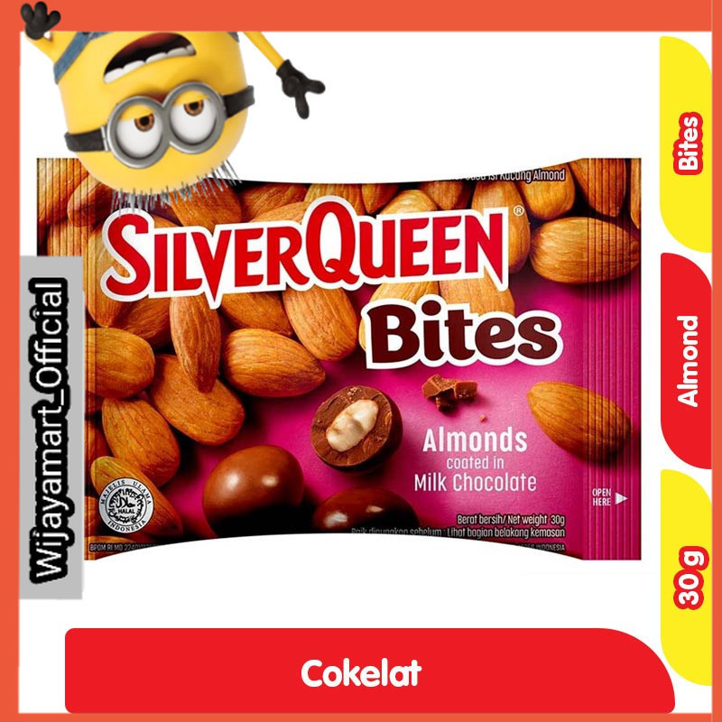 

SilverQueen Bites Cokelat Susu Almond 30 g