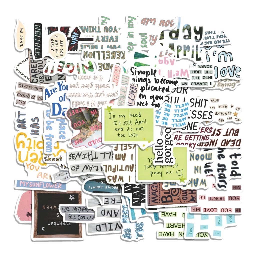 

COD 50 Pcs Stiker Qoutes Vintage Lucu Anti Air Untuk Dekorasi Notebook Sepeda Skateboard Handphone