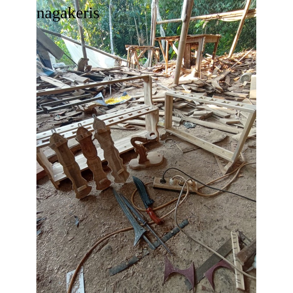 

blawong keris tombak tongkat komando minimalis kayu jati berkualitas termurah