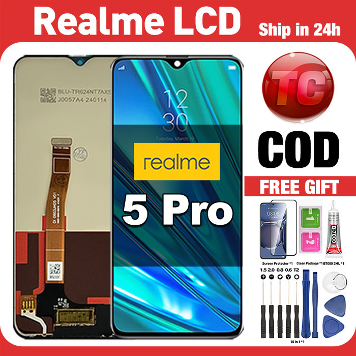 Original Lcd REALME 5 PRO fullset ori asli Layar hp touchscreen Sentuh Versi Tinggi COD - LCD RLME 5