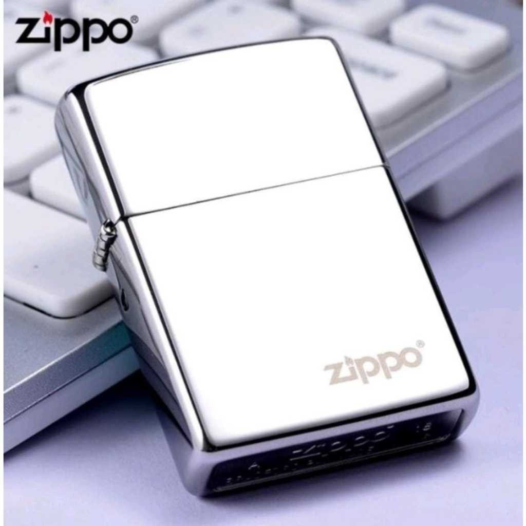 TERLARIS Bisa COD Korek Api Roda Model Zipo Silver Ice Kilat Grade Original USA -  Day_acc