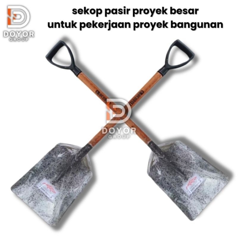 Sekup Pasir Cap Buaya Sekop Tanah Crocodile Bangunan Proyek