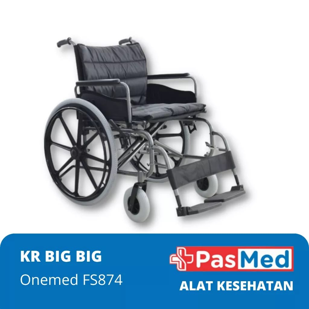 READY STOCK KURSI RODA JUMBO merk ONEMED kursi roda big size 150 kg