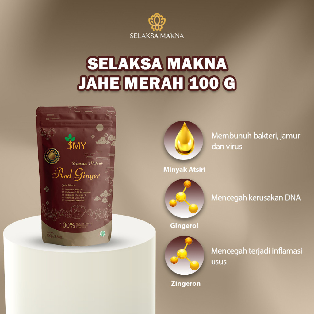 

SELAKSA MAKNA Jahe Merah Original 100Gr