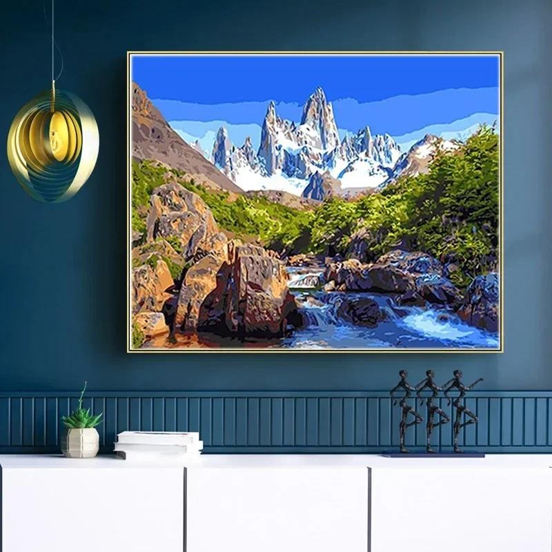 

4480561 Digital oil painting living room decorative painting sofa background wall hanging painting