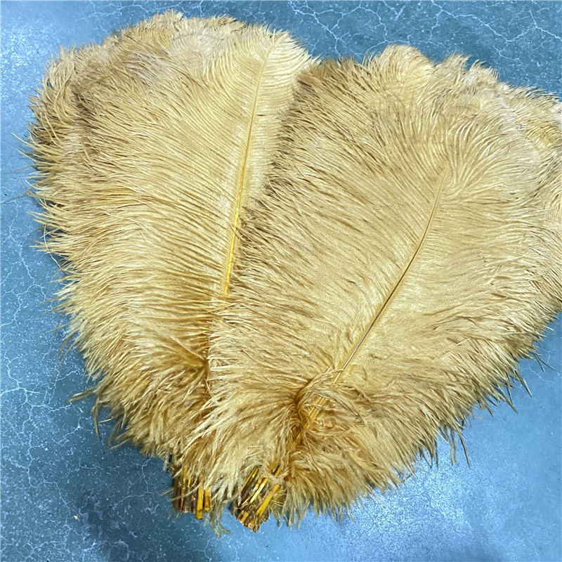 Beautiful Fluffy Ostrich Feathers Tyrant Gold Dancers Decoration Accessories Wedding Jewelry Ostrich