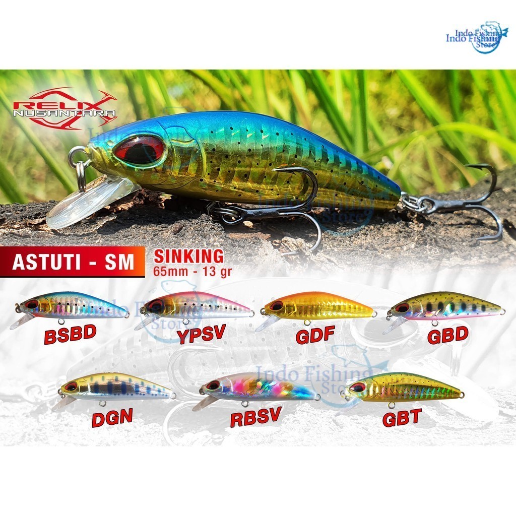 LURE RELIX NUSANTARA ASTUTI SM SINKING 65 MM / 13 GRAM PROBEROS 8CM 11GR