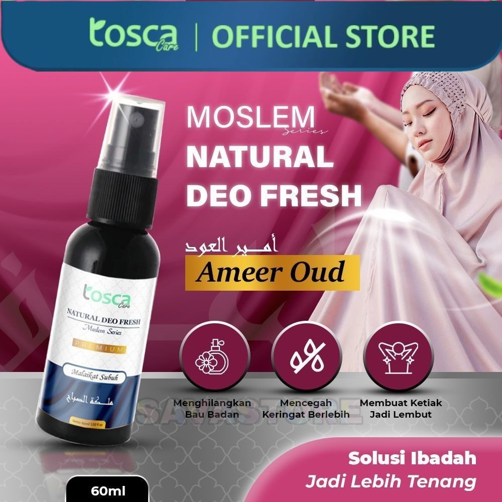 TOSCA DEODORAN TAWAS MUSLIM SERIES 60ML / DEODORAN SPRAY AROMA TIMUR TENGAH DEODORAN TAWAS ANAK DAN 