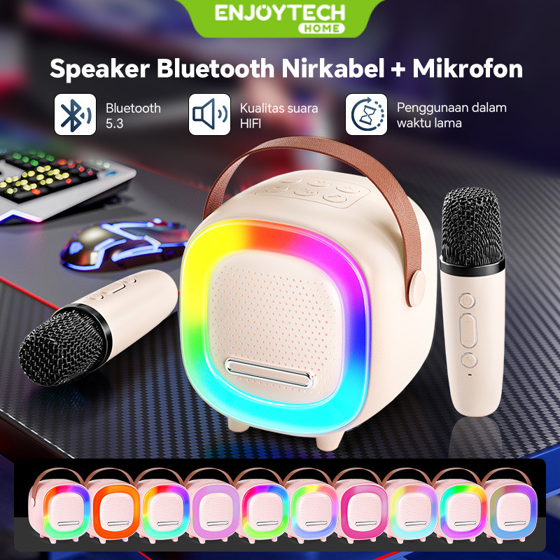 【Million Level Hi-Fi Sound】Bluetooth Karaoke speaker D8 nirkabel rumah Mesin karaoke Mesin karaoke P