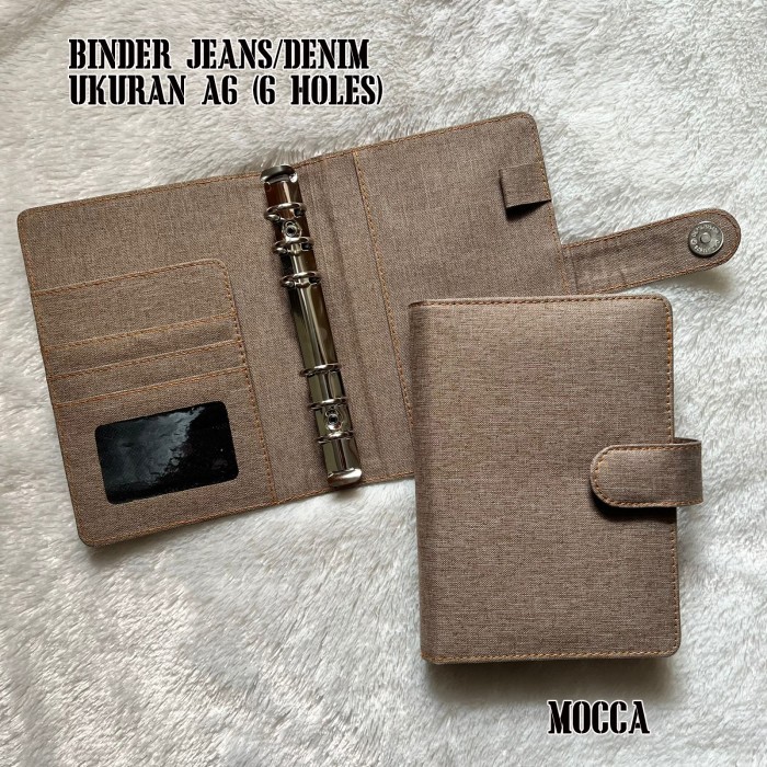 

Promo Diskon~[Limited Stok] Binder Bahan Jeans Ukuran A6 (6 ring) 9 Warna Pilihan - Mocca