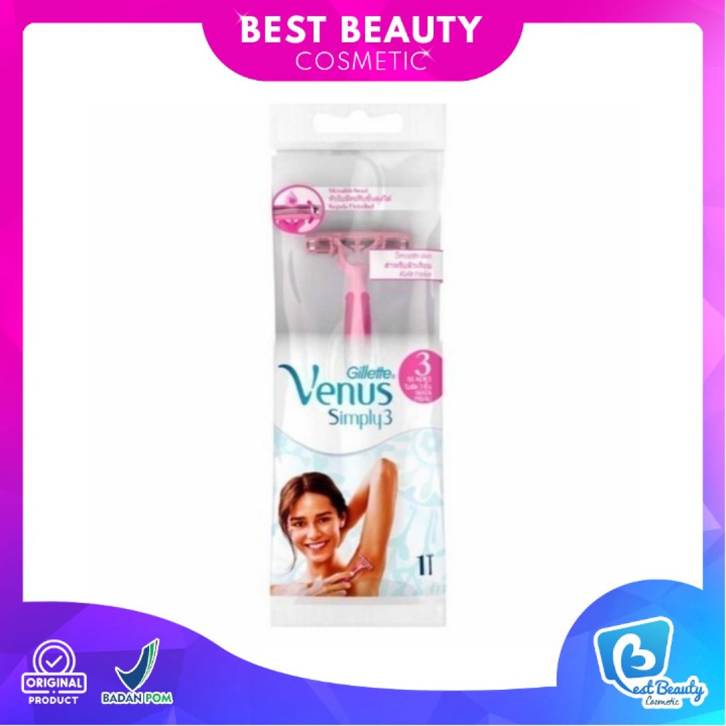 Gillette Pisau Cukur Wanita DAISY / VENUS SIMPLY 1's | BB | Best Beauty Cosmetic