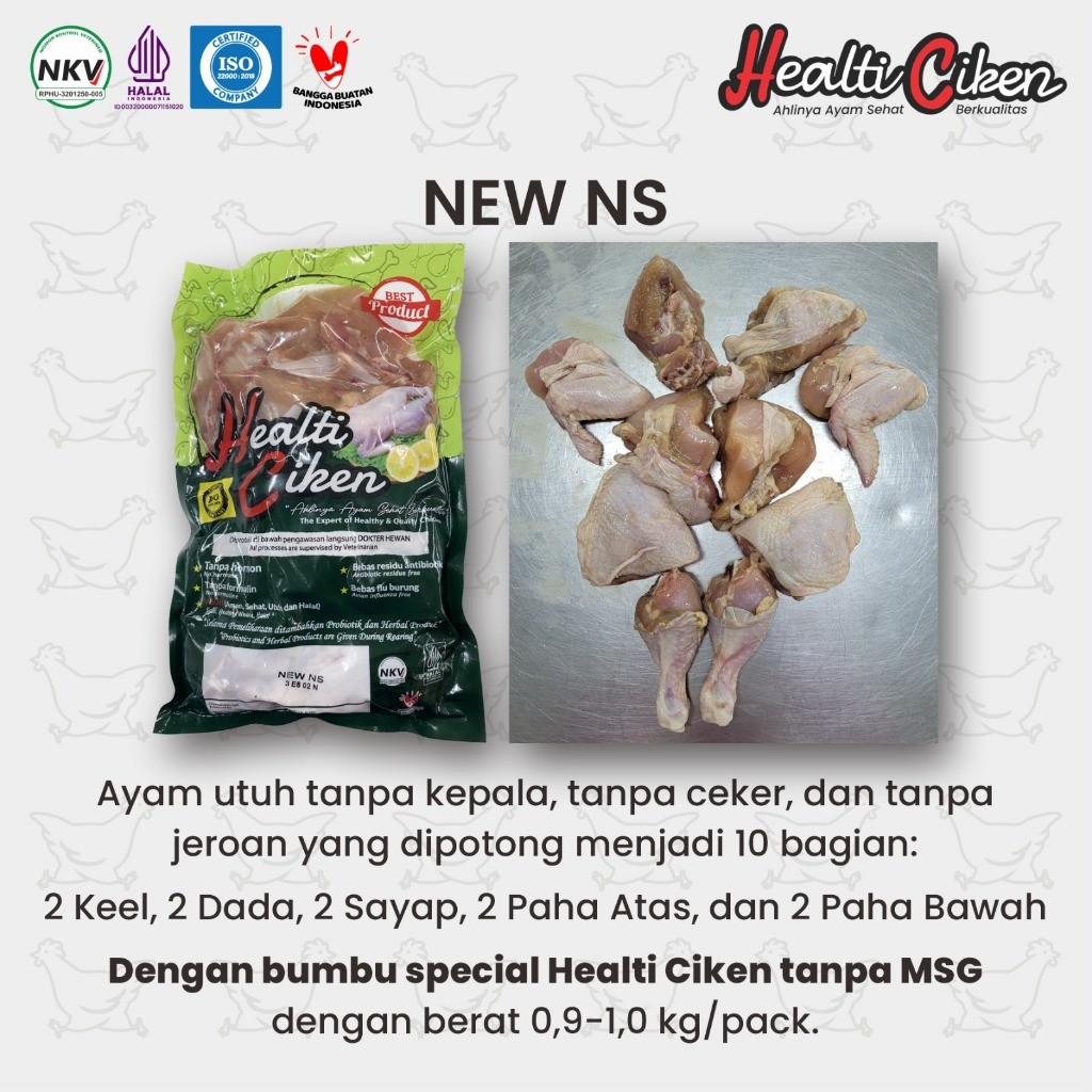 

HEALTI CIKEN AYAM PROBIOTIK MARINASI NON MSG POTONG 10