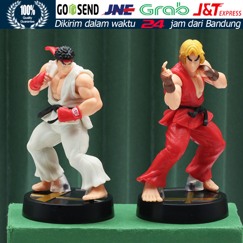 Street Fighter Action Figure / Ryu, Ken, Guile PVC Original NECA Koleksi / Boneka Pertarungan Ryu vs