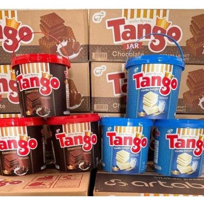 

Wafer Tango Jar Toples 240gr Wafer Tango Ember Coklat Dan Vanilla - Tango Jar 240g, Vanila