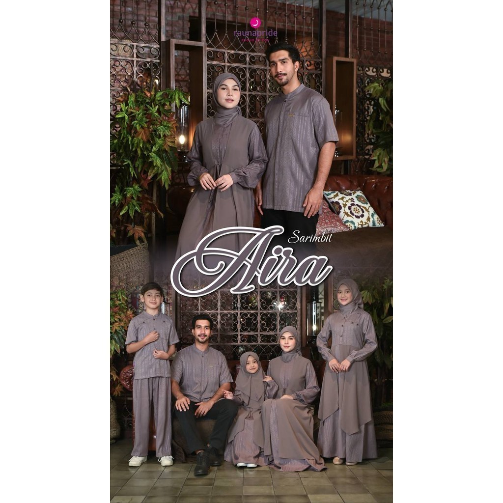 Sarimbit Rauna Aira - Mauve / Fashion Muslim Lebaran / Baju Set Couple Keluarga Lebaran 2025 /Terbar
