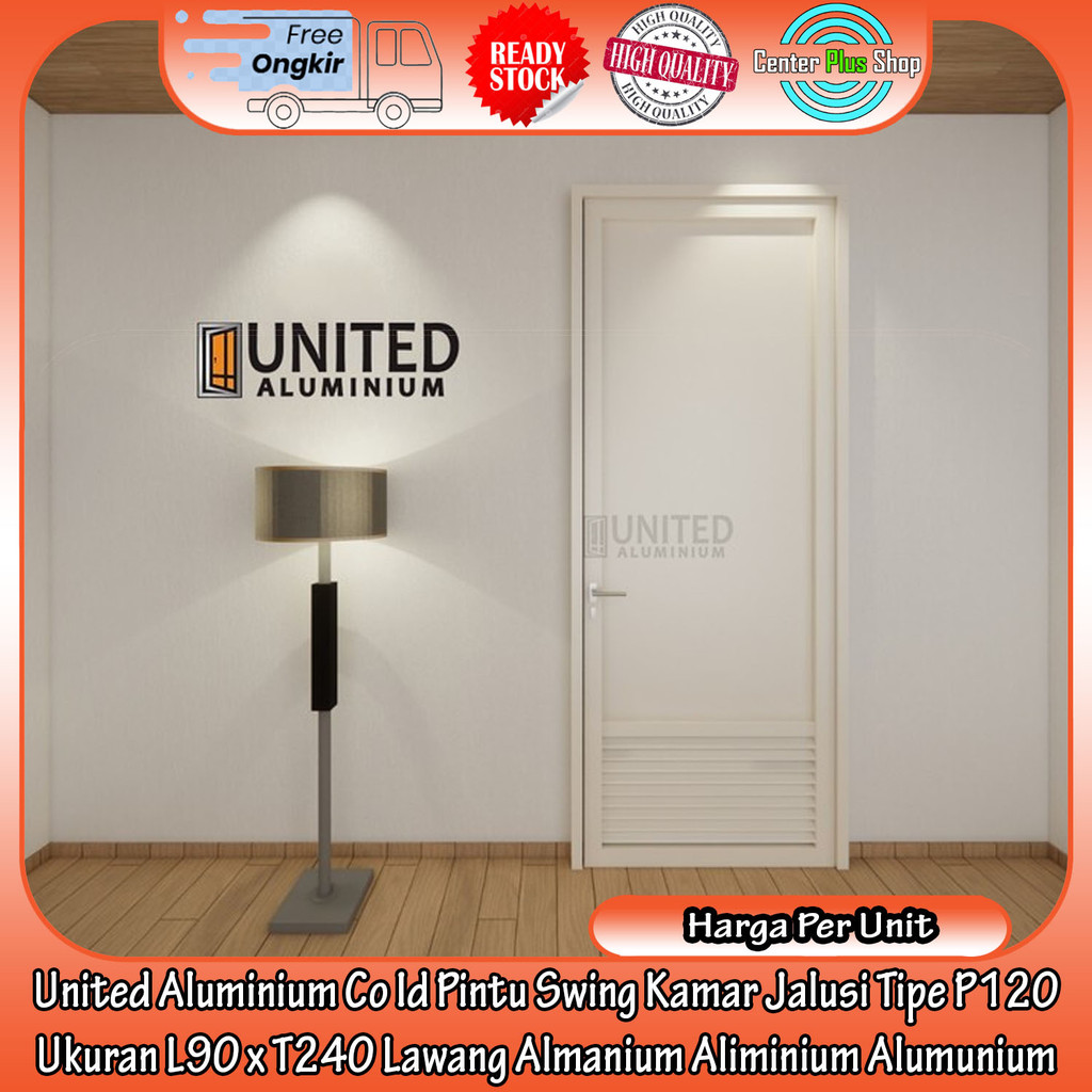 United Aluminium Co Id Pintu Toilet Full Aluminium Tipe P120 Ukuran L90 X T240 90x240 90 240 Cm 0,9 