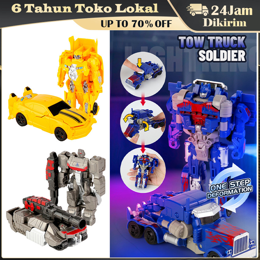 Mainan Robot Transformer / Mobil Super Cepat yang Bisa Berubah Menjadi Robot Pejuang, Koleksi Action
