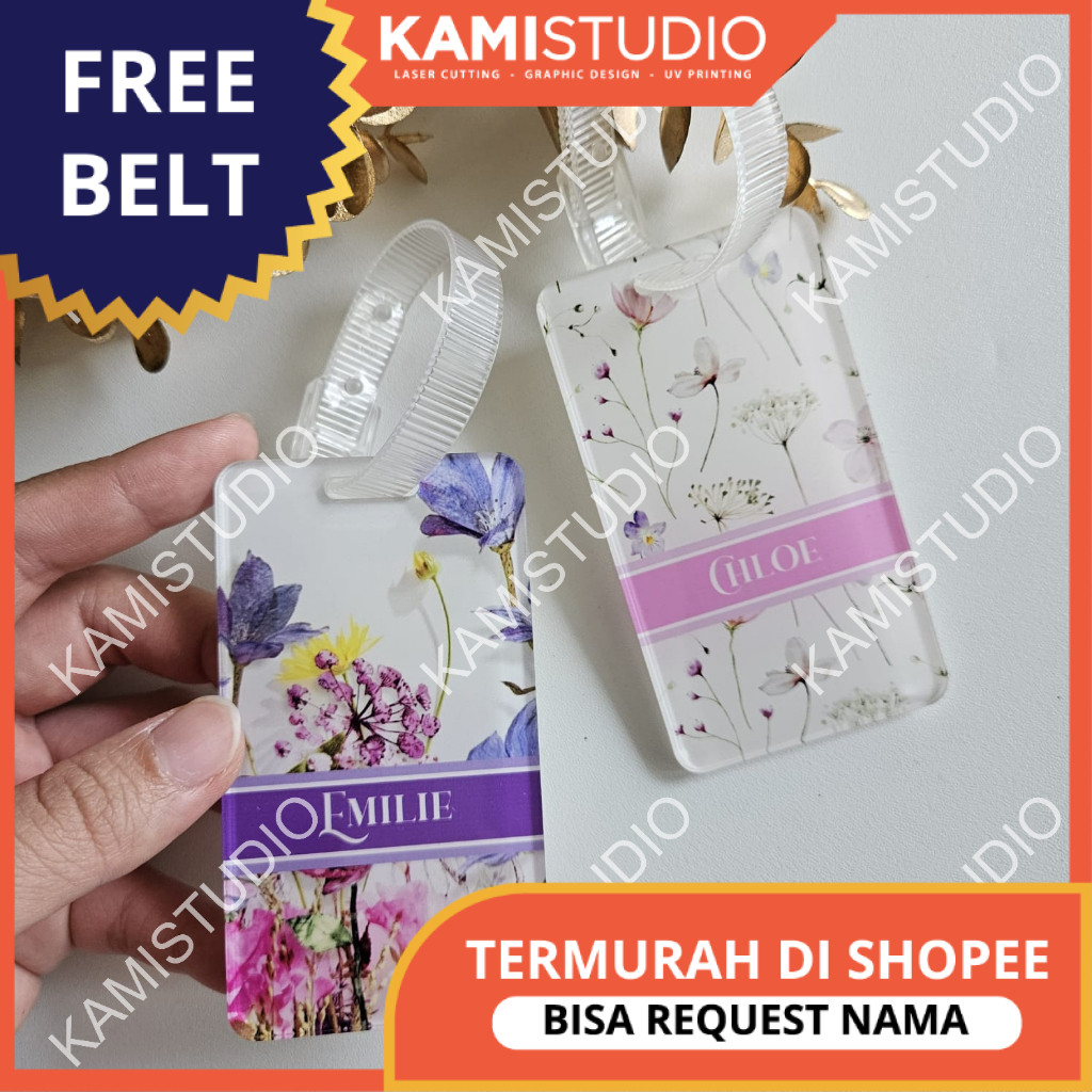 SABUK LUGGAGE TAG DIOR PATTERN COLOURFUL/ GANTUNGAN KOPER ESTETIK/GANTUNGAN KOPER CHRISTIAN DIOR/GAN