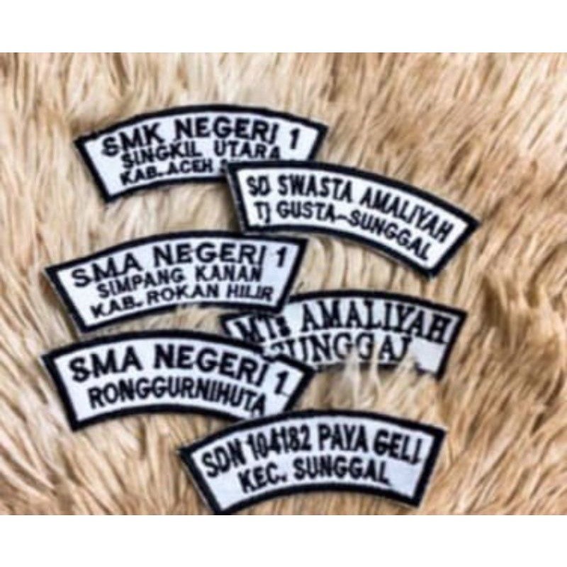 Bordir Bordir Bet nama sekolah  logo OSIS SMP SMA MTs MI SMA Tut Wuri Handayani /bet sekolah PAUD TK