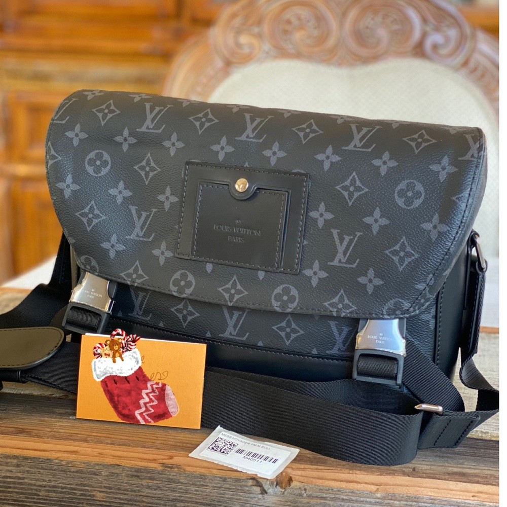 【bekas asli】（ M40511） Louis Vuitton Messenger PM Tas komuter Voyager/tas bahu/tas selempang pria