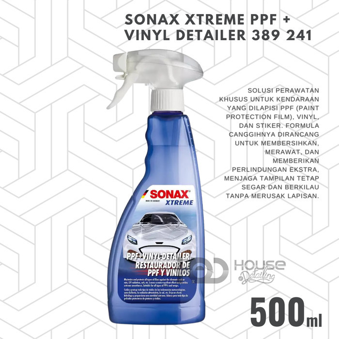 Sonax Xtreme PPF Vinyl Detailer 389 241 - Spray Mobil PPF / Wax -Perawatan PPF, Vinyl & Stiker Mobil