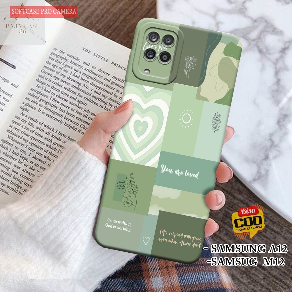 Case Samsung Galaxy A12 / Samsung M12 - Rajacase - Casing Hp Samsung A12 / M12 - Motif case Aestheti