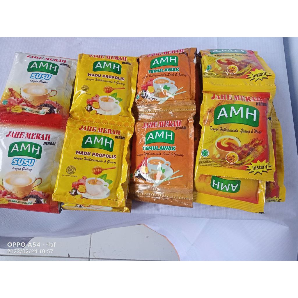 Jahe Merah Super AMH plus Habbats Propolis Gingseng Madu & Susu