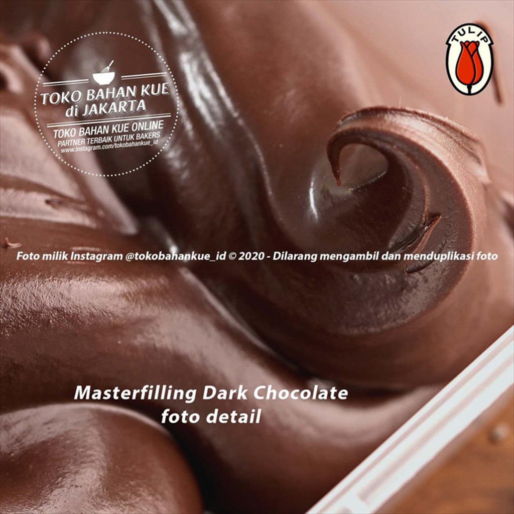 

Tulip Dark Chocolate Filling COKLAT 500gr Isian Kue Roti Cokelat Pasta