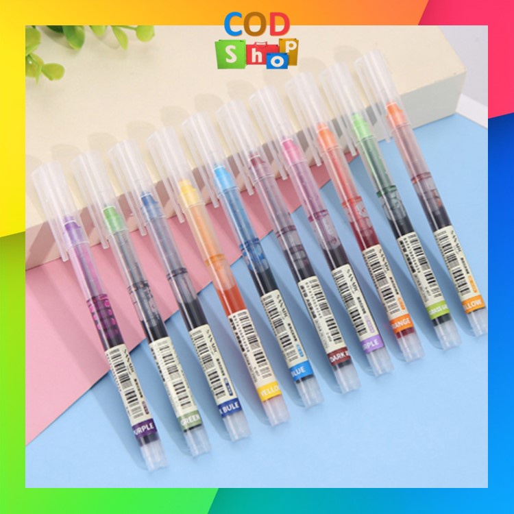 

COD - S5944 Pena Cair Warna Warni 12 in 1 / Alat Tulis Kantor Sekolah / Pena Gel 0.5 mm / Pulpen Gel Tinta Cair Lurus Untuk Sekolah