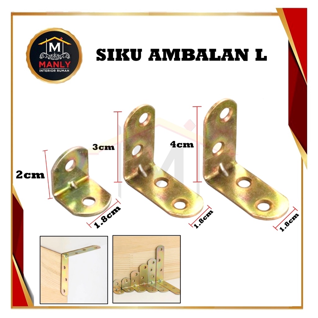 Siku Rak Verseng / Plat Siku L Besi 4cm isi 150pcs
