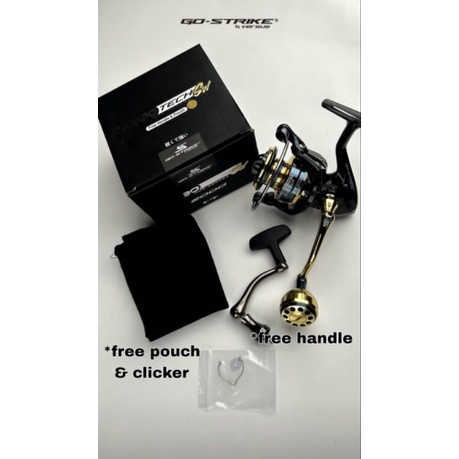 REEL VERSUS GO STRIKE CARBOTECH SW 6000 POWER HANDLE DIJAMIN ORI DAN AMAN