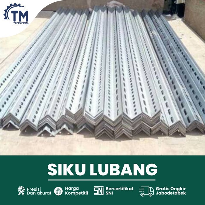 Siku Lubang 36 x 36 x 2mm x 3M  SNI Besi Siku Bolong