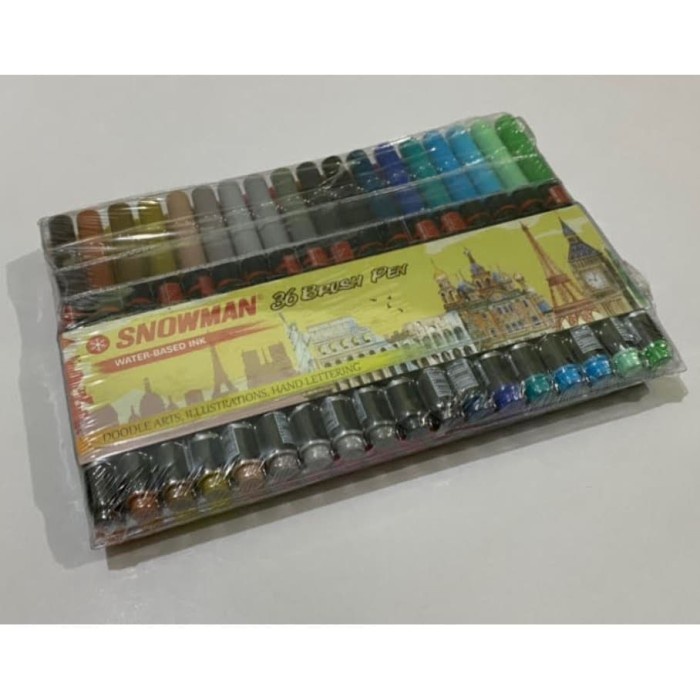 

[DL-0193] Brush Pen Snowman 36 warna