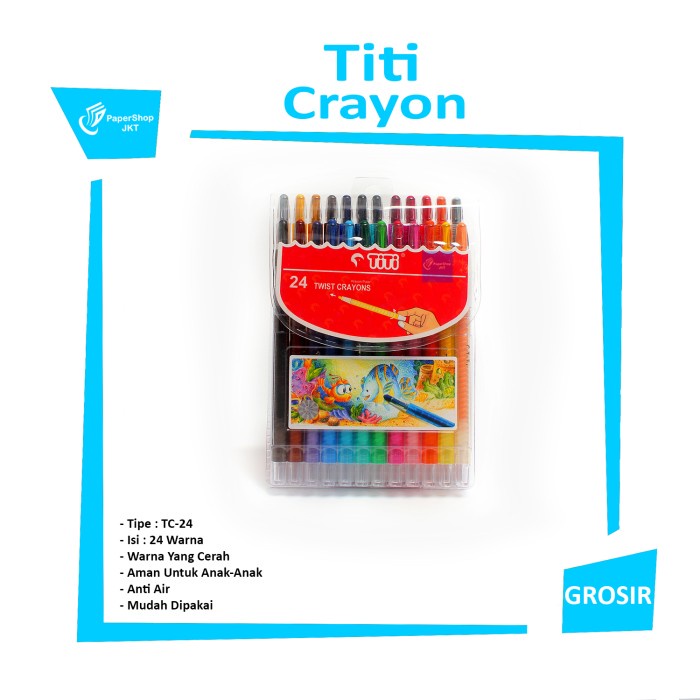 

[New] GROSIR!!! Twist Crayon Titi/Crayon Titi Puter/Krayon Titi Puter isi 24