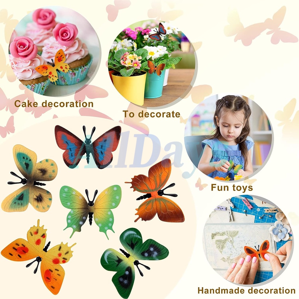 Stiker Dinding Kupu-kupu Isi 12pcs Butterfly Sticker  Wall Stiker Butterfly  Wall Sticker Hias Butterfly 1 set 12