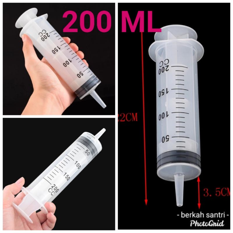 Suntikkan Besar Syringe Spuit Besar 500ml 150 ml 200ml 300cc 500cc Selang Panjang Kapasitas 50ml 100