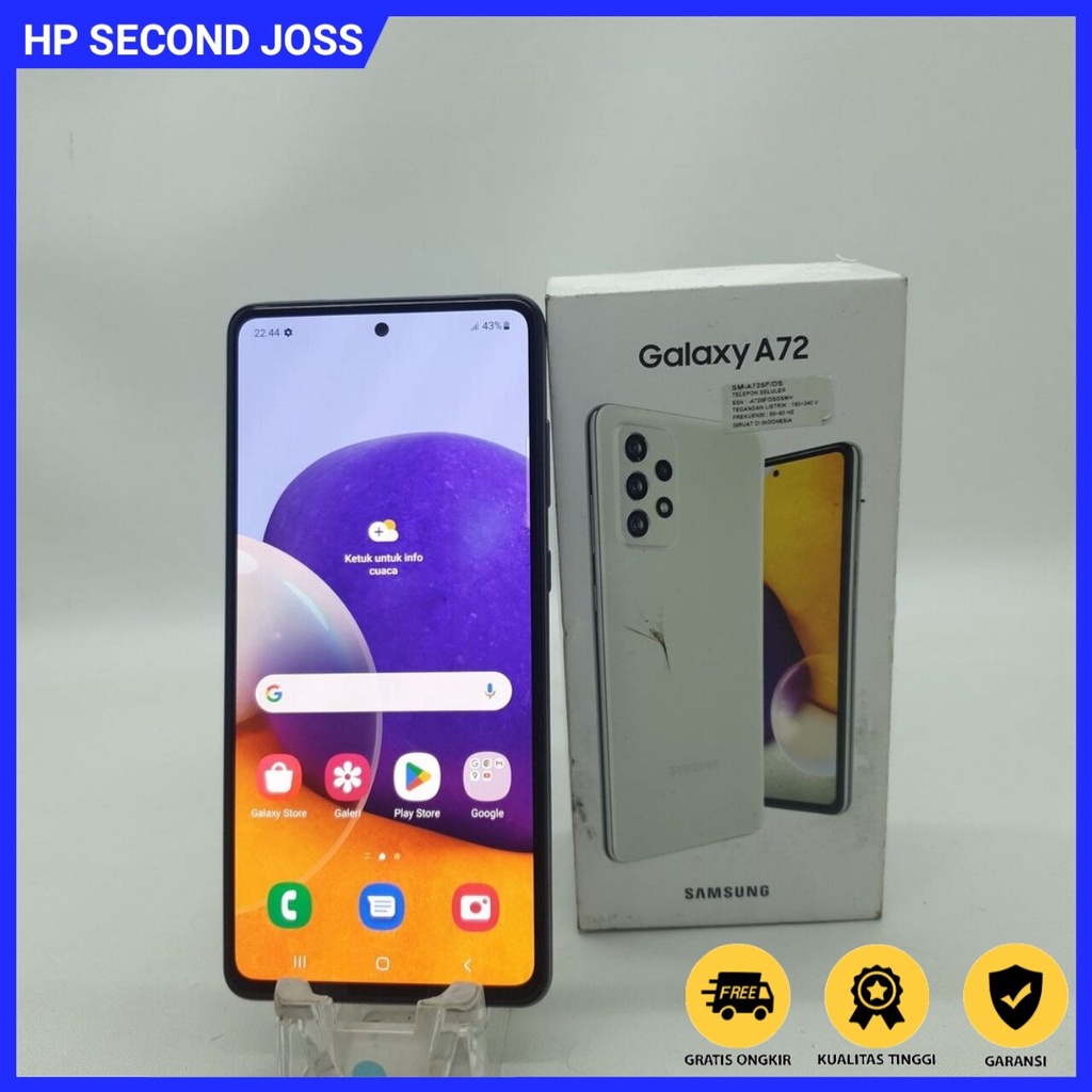 SAMSUNG GALAXY A72 8/128 SECOND ORIGINAL MURAH RESMI BERGARANSI