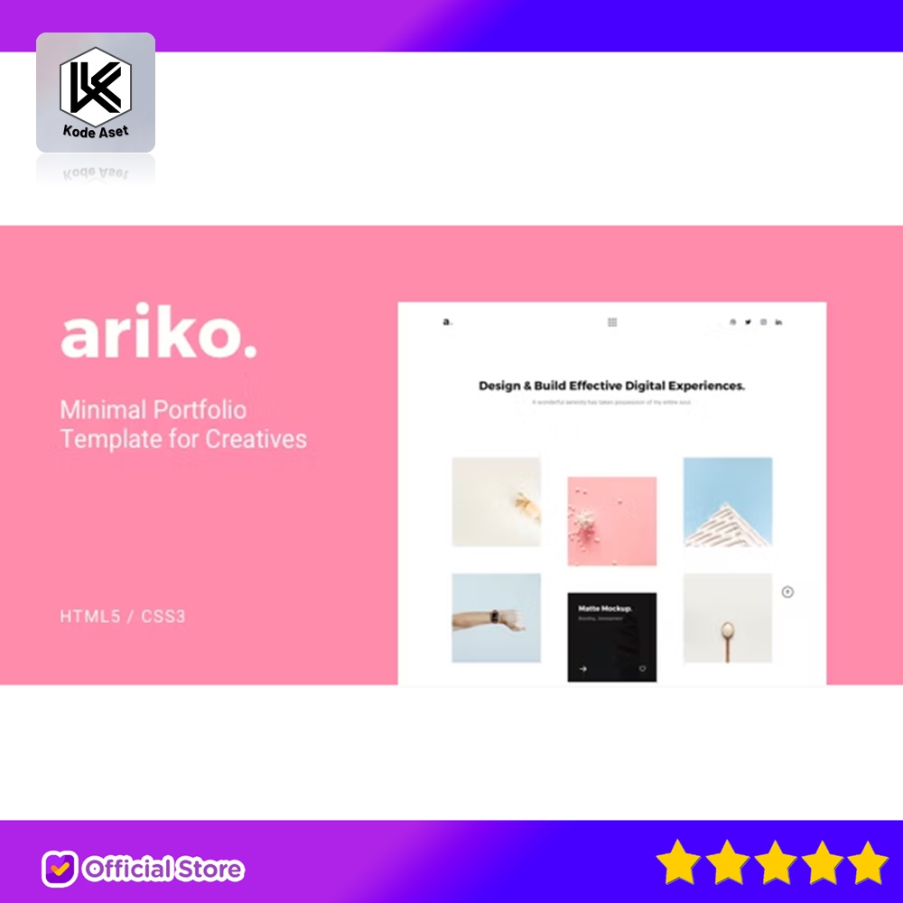 ARIKO - MINIMAL PORTFOLIO TEMPLATE FOR CREATIVES